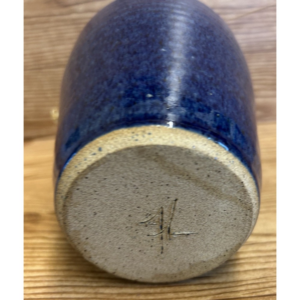 Jim Sudal Signed Kokopelli Man 7"‎ Blue Glaze Vase Southwestern - Picture 5 of 9